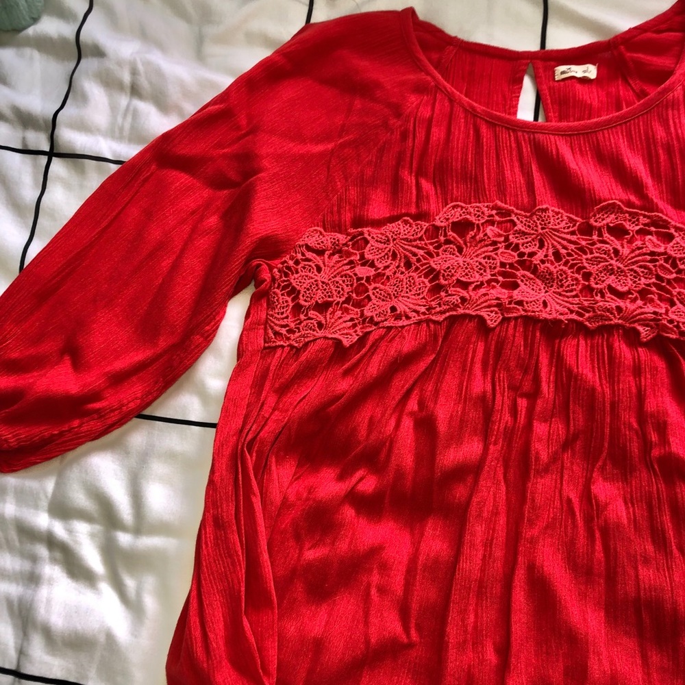 Hollister Red Babydoll Shirt